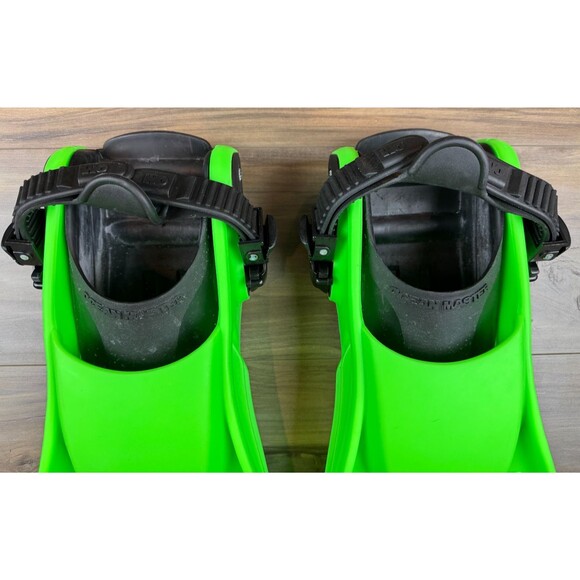 Ocean Master RamJet Diving Fins With Boots Neon Green SZ M/L - Picture 4 of 6